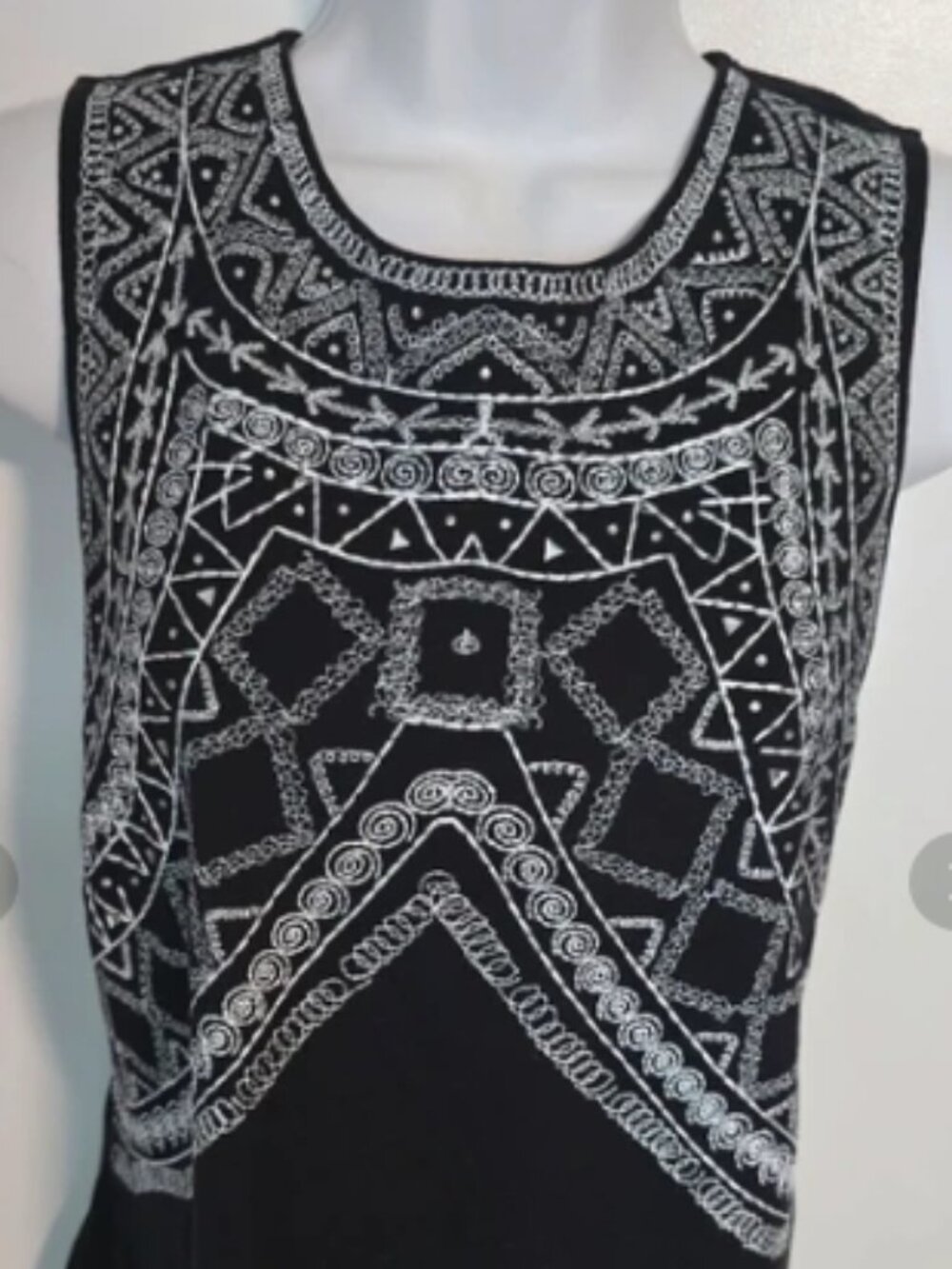 INC International Concepts Black Sleeveless Top SZ L NWT